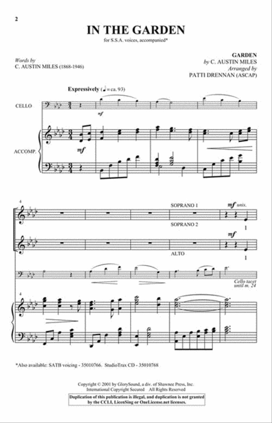 In the Garden SSA scores gallery preview page 2