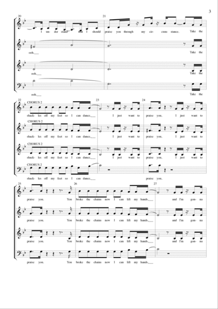 Shackles (praise You) 4-Part scores gallery preview page 3