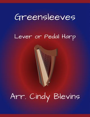 Book cover for Greensleeves, Lever Harp Solo
