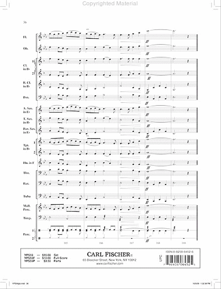 Selections from H.M.S Pianofore Concert Band scores gallery preview page 37