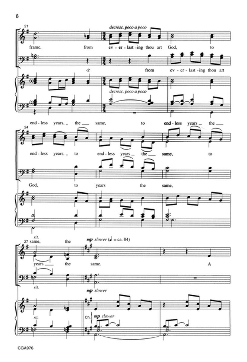 O God, Our Help in Ages Past - Choral Score