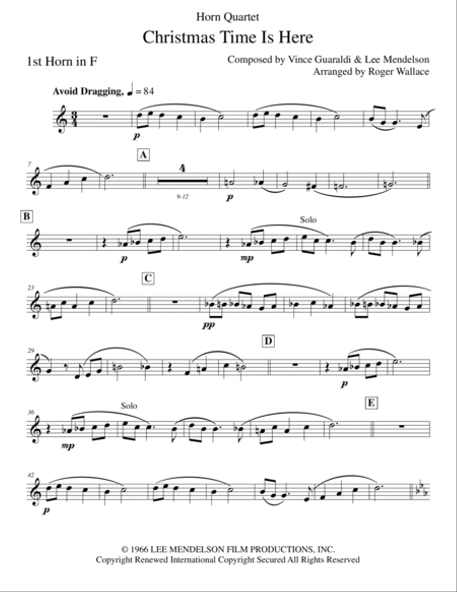 Christmas Time Is Here Christmas Time Is Here Brass Quartet scores gallery preview page 5