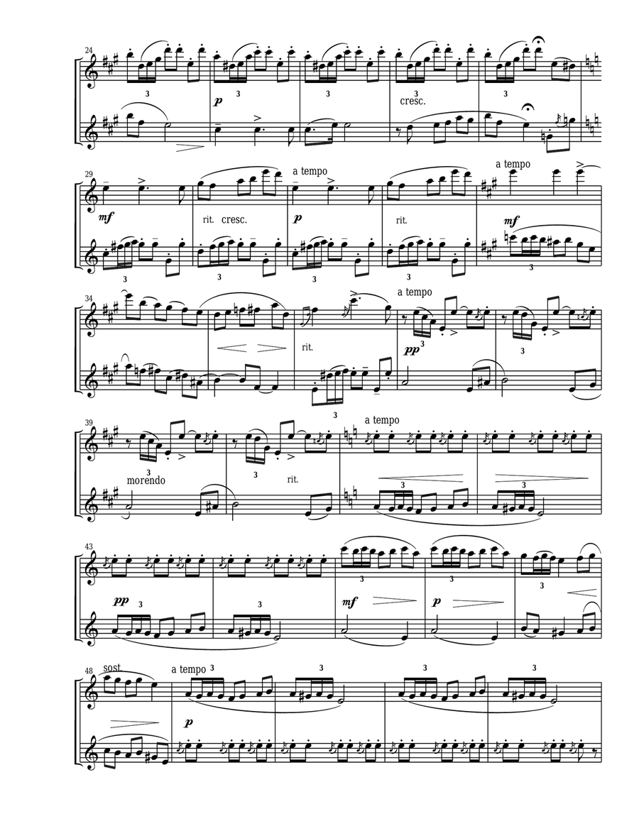 Espana, Music of Spain by Albeniz and Granados for flute duet Flute Duet scores gallery preview page 3
