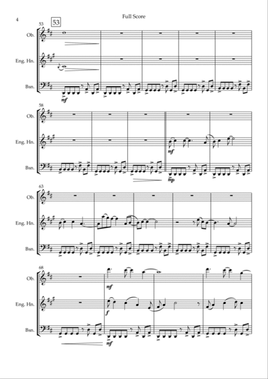 Without You Woodwind Trio scores gallery preview page 4