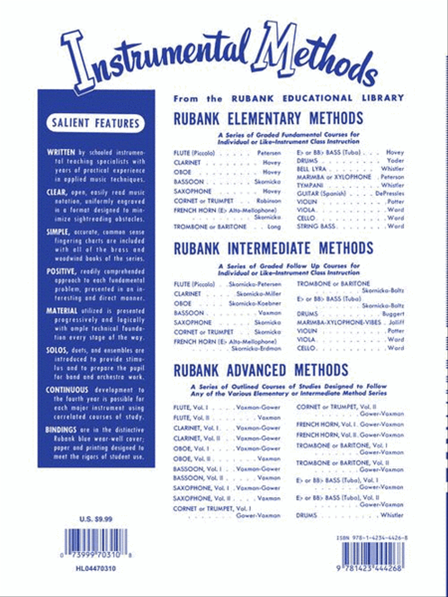 Rubank Advanced Method - Volume 1 (Clarinet)