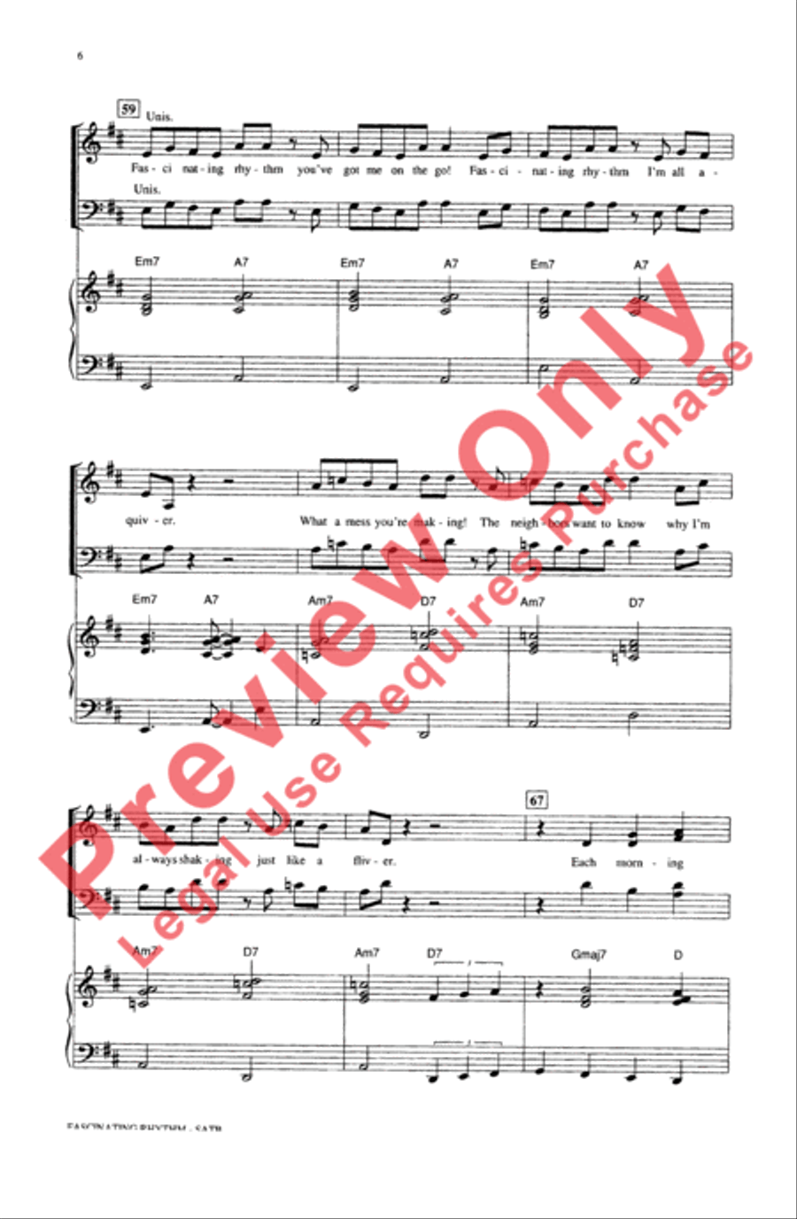 Fascinating Rhythm 4-Part scores gallery preview page 6