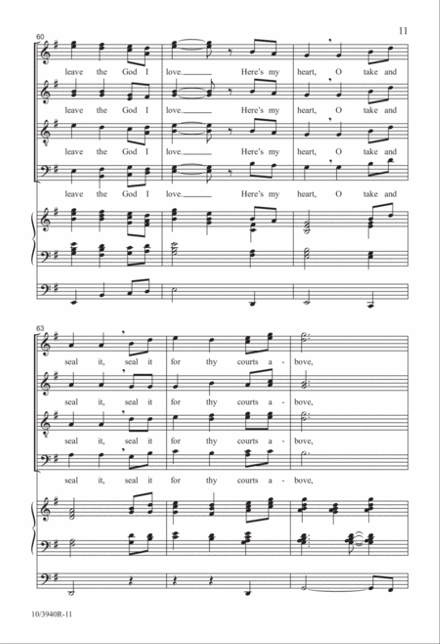 Come, Thou Fount of Every Blessing 4-Part scores gallery preview page 11
