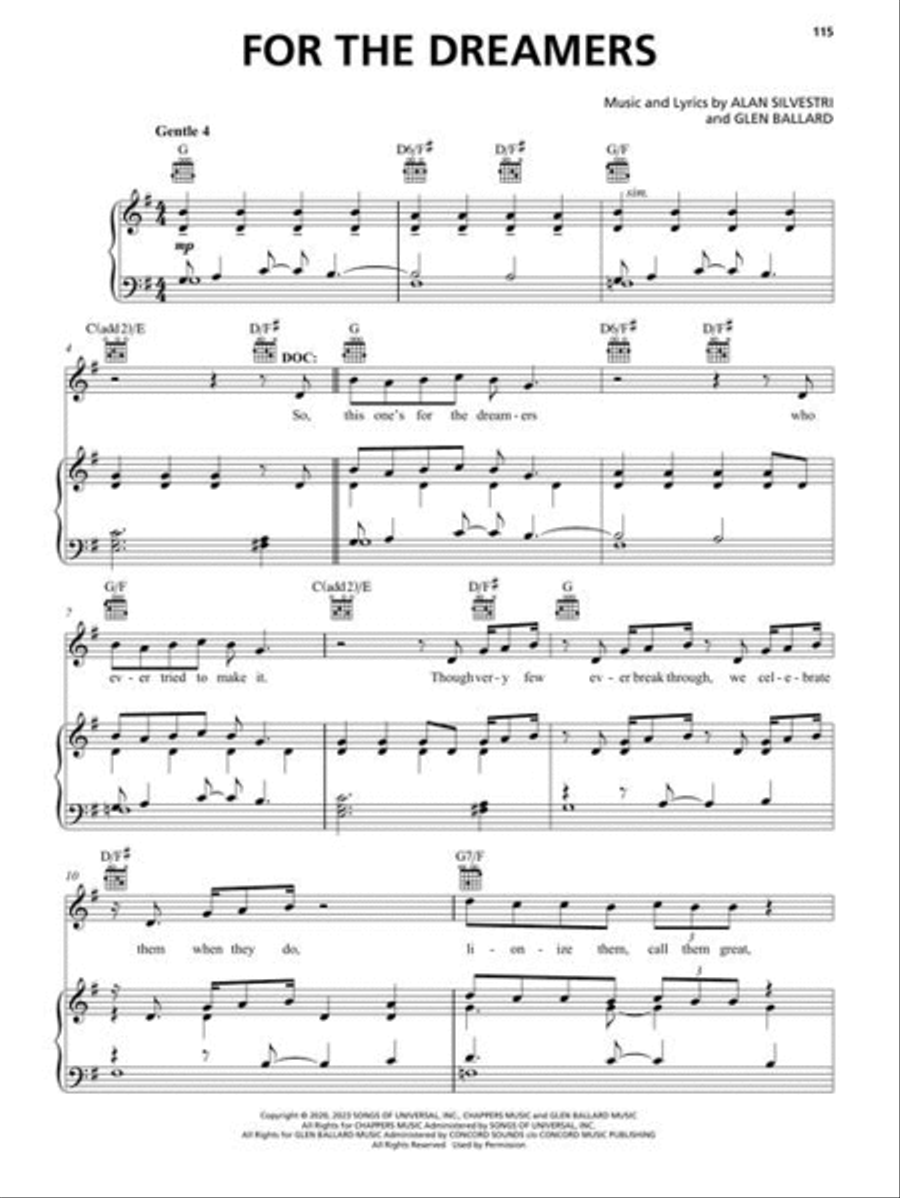 Back to the Future: The Musical Piano, Vocal scores gallery preview page 6