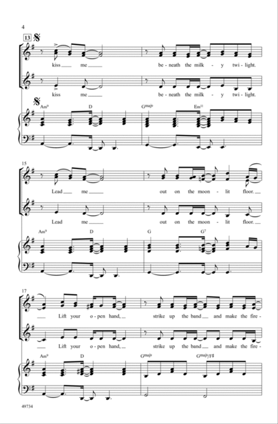 Kiss Me Choir scores gallery preview page 3