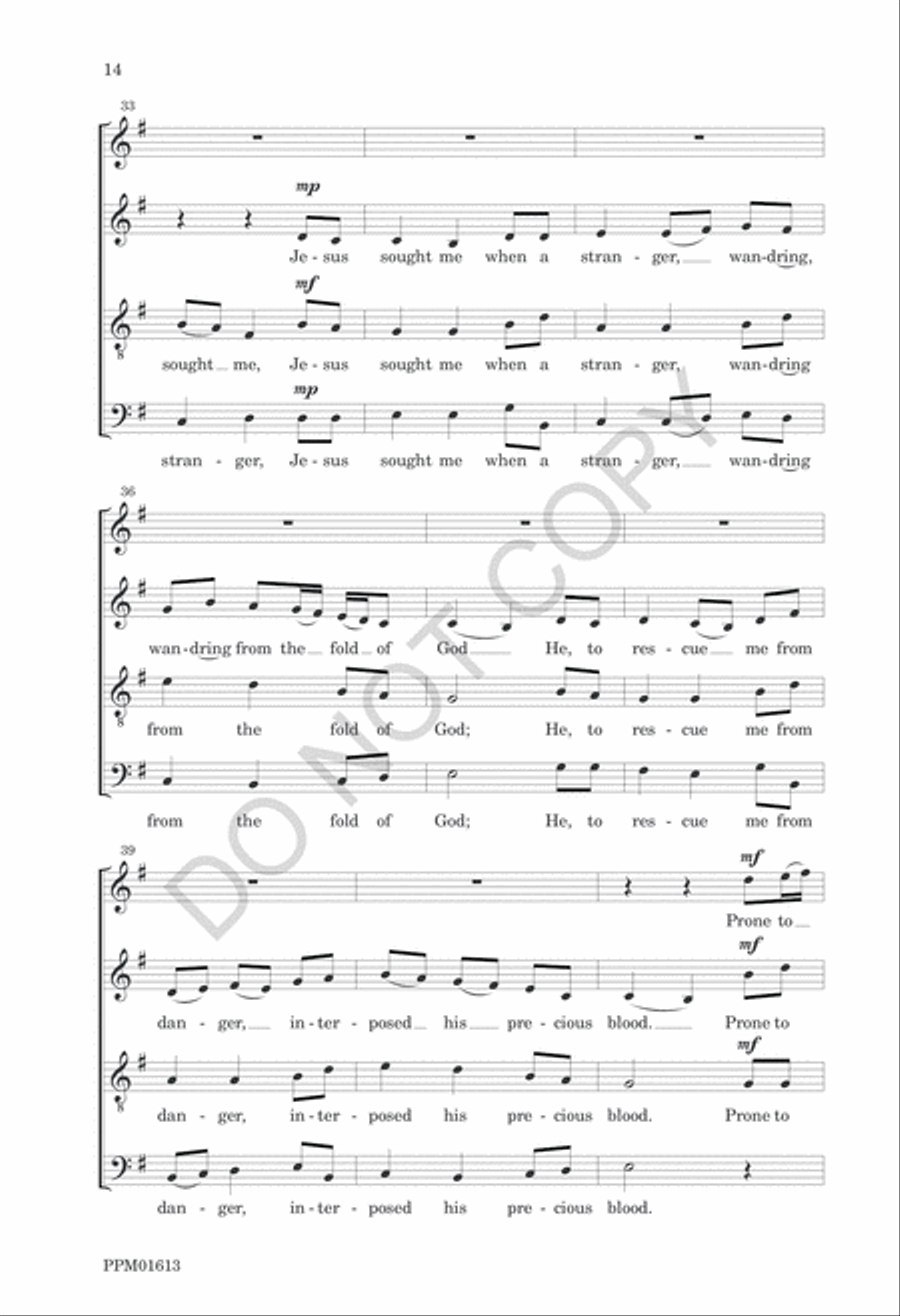 Nine American Folk Hymns 4-Part scores gallery preview page 17