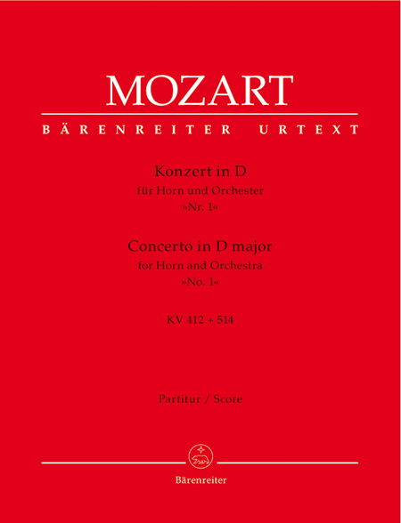 Concerto for Horn and Orchestra No. 1 D major KV 412 + 514 (386b)