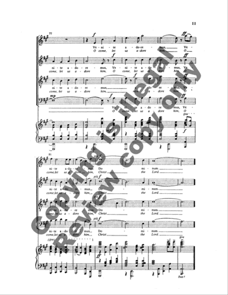 Gaudete: 6. Adeste Fideles 4-Part scores gallery preview page 14