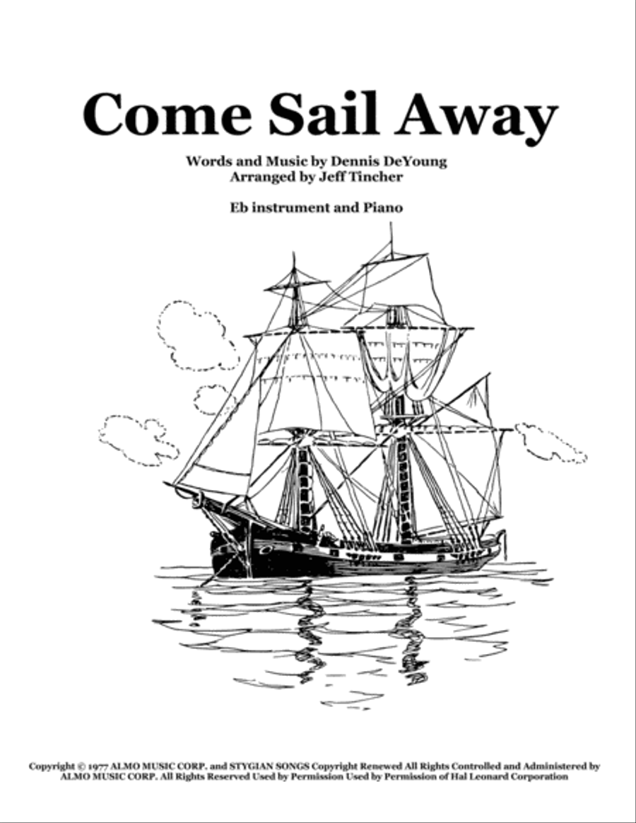 Come Sail Away Come Sail Away Alto Saxophone scores gallery preview page 1