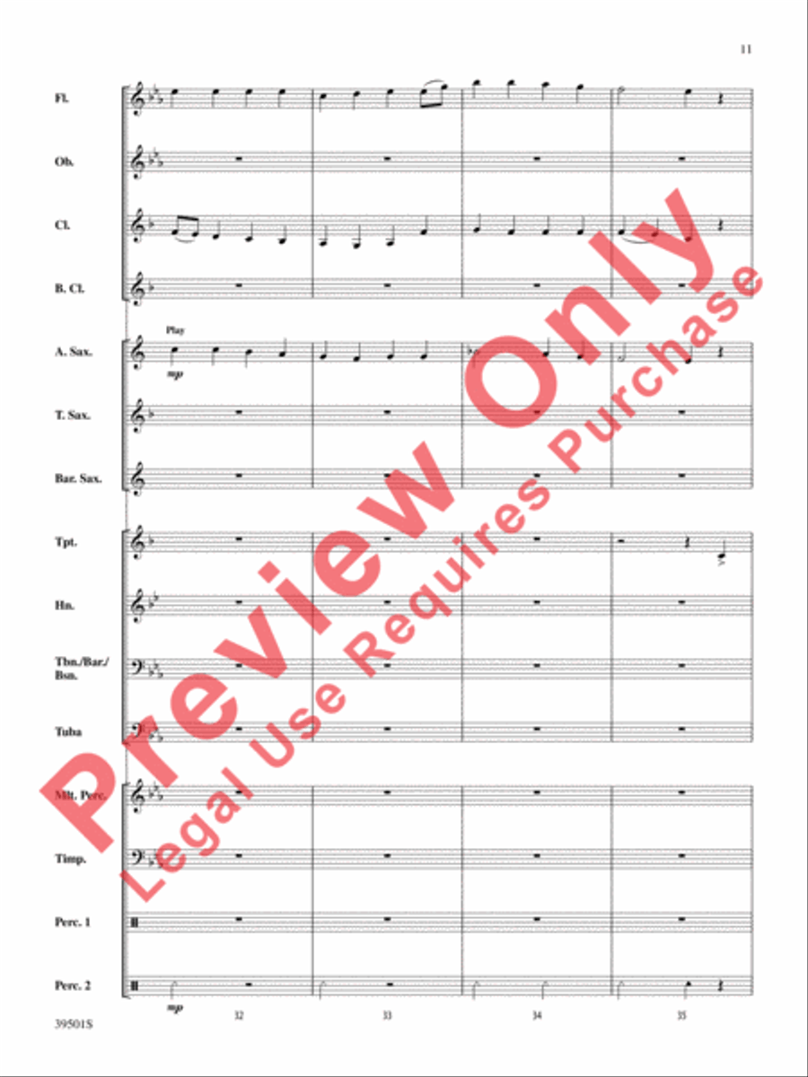 Marching Tune Concert Band scores gallery preview page 11