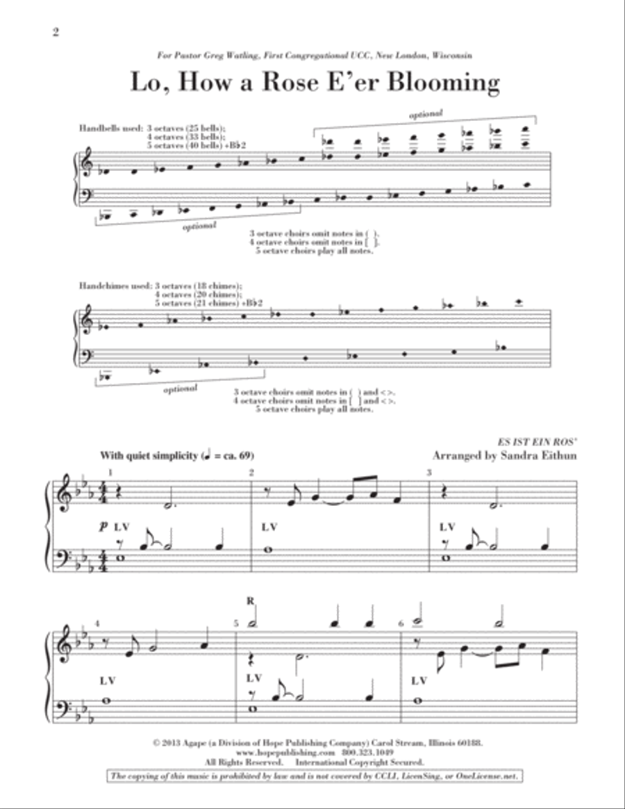 Lo, How a Rose 5-Octaves scores gallery preview page 3