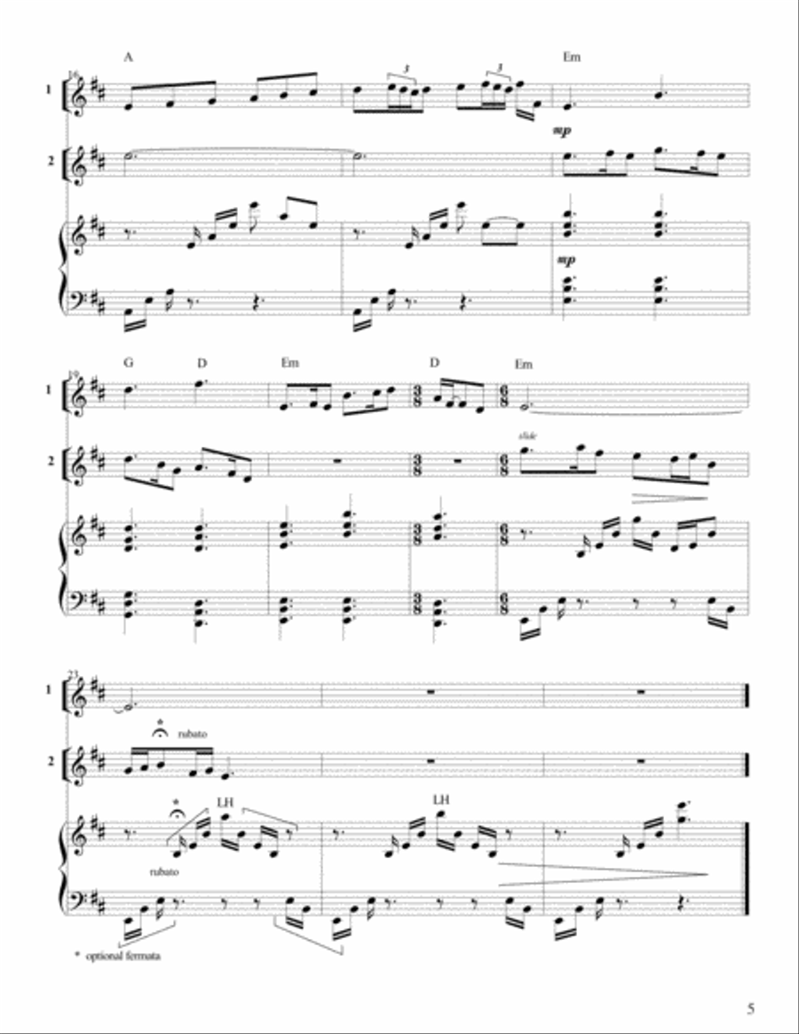 Girls and Whistles for Folk Harp and Winds Celtic Harp scores gallery preview page 6