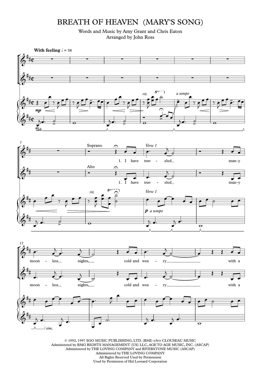 Breath Of Heaven (Mary's Song) Vocal Duet scores gallery preview page 2