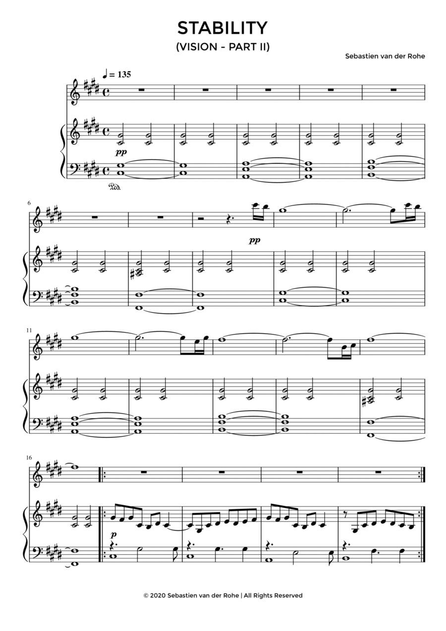 Stability (Vision - Part II) Piano Solo scores gallery preview page 1