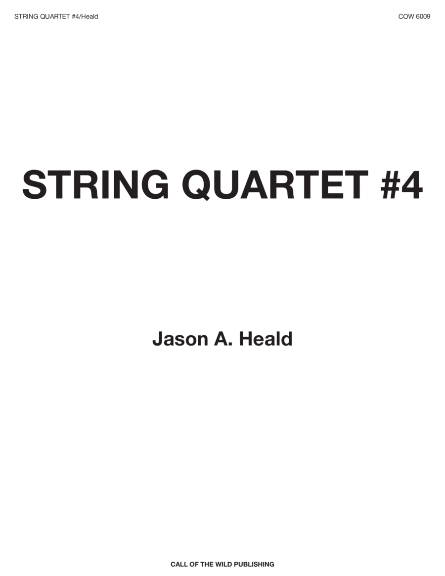 String Quartet #4 image number null