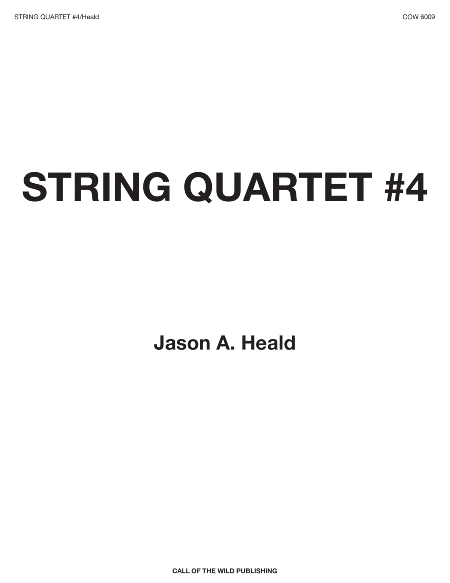 String Quartet #4 String Quartet scores gallery preview page 1