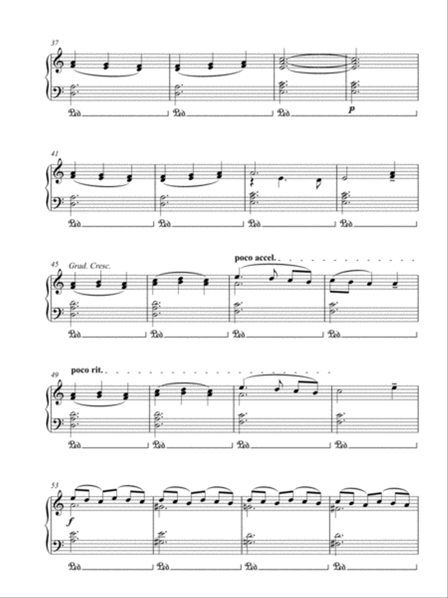 Standing on a Bridge Looking at a Moonlit River Piano Solo scores gallery preview page 3