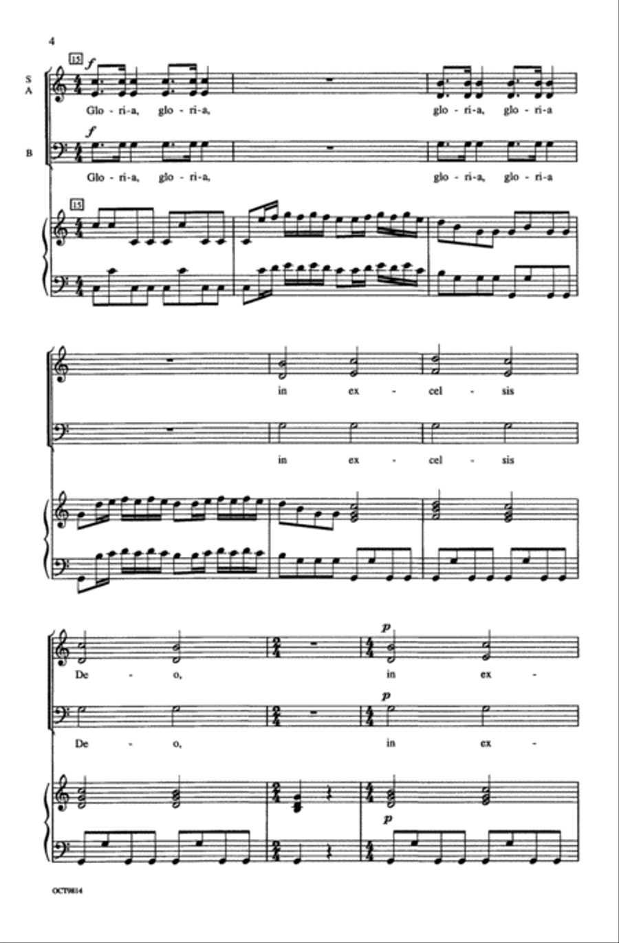 Gloria 3-Part scores gallery preview page 13