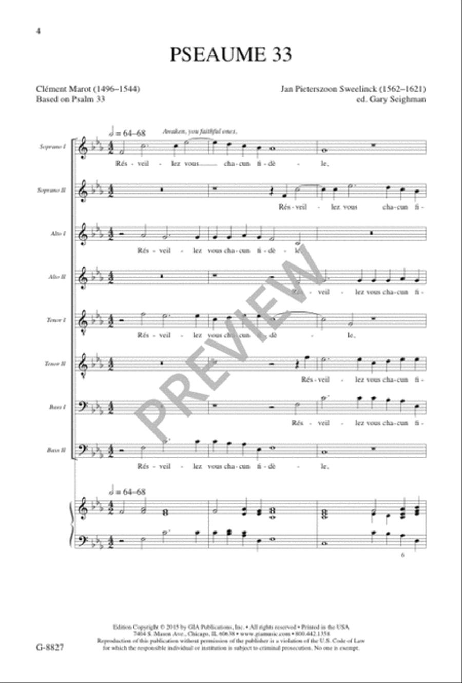 Pseaume 33 Pseaume 33 SSAATTBB scores gallery preview page 5