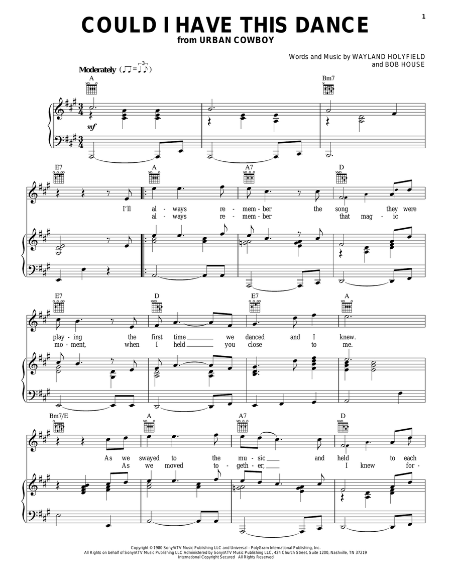 Could I Have This Dance Guitar scores gallery preview page 1