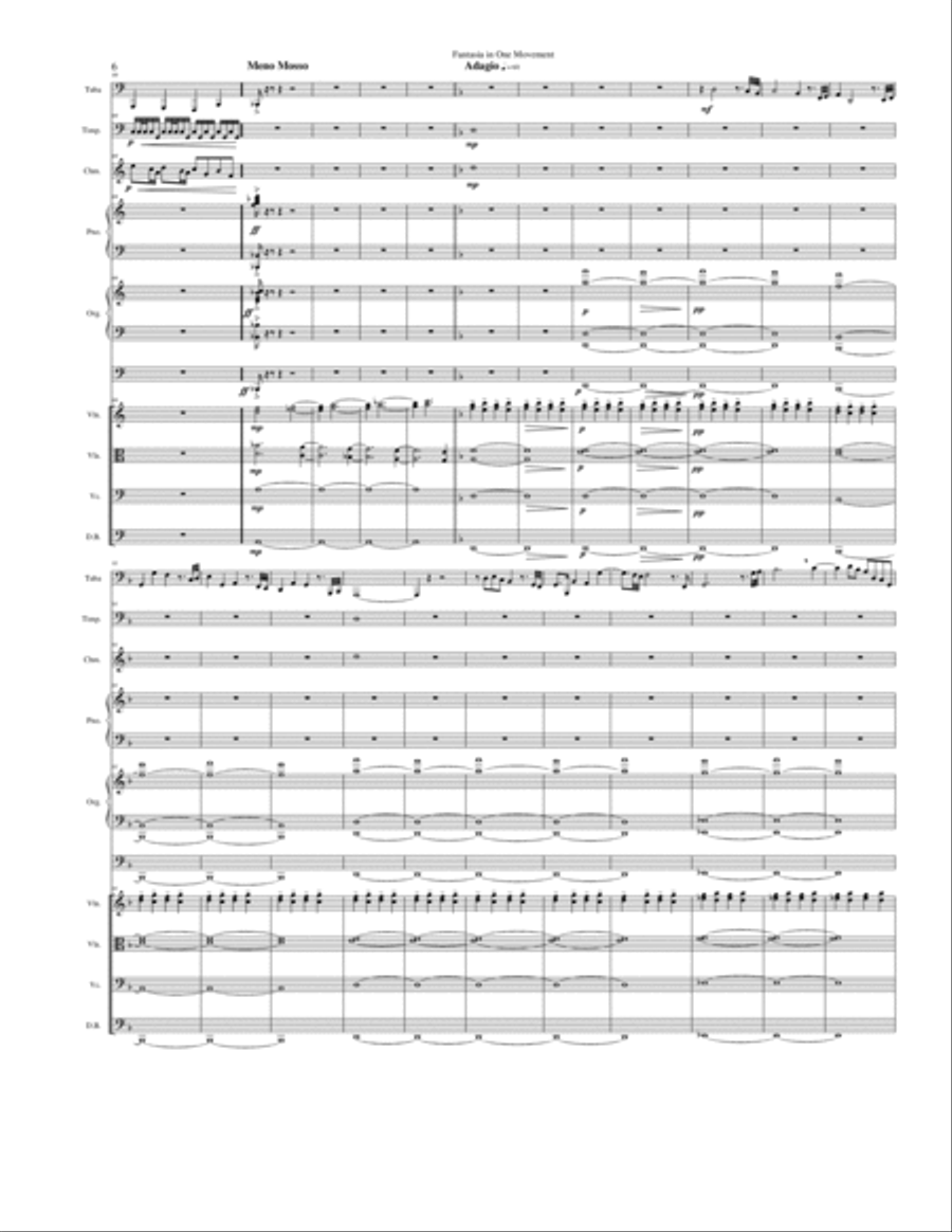 Fantasia in One Movement Full Orchestra scores gallery preview page 6