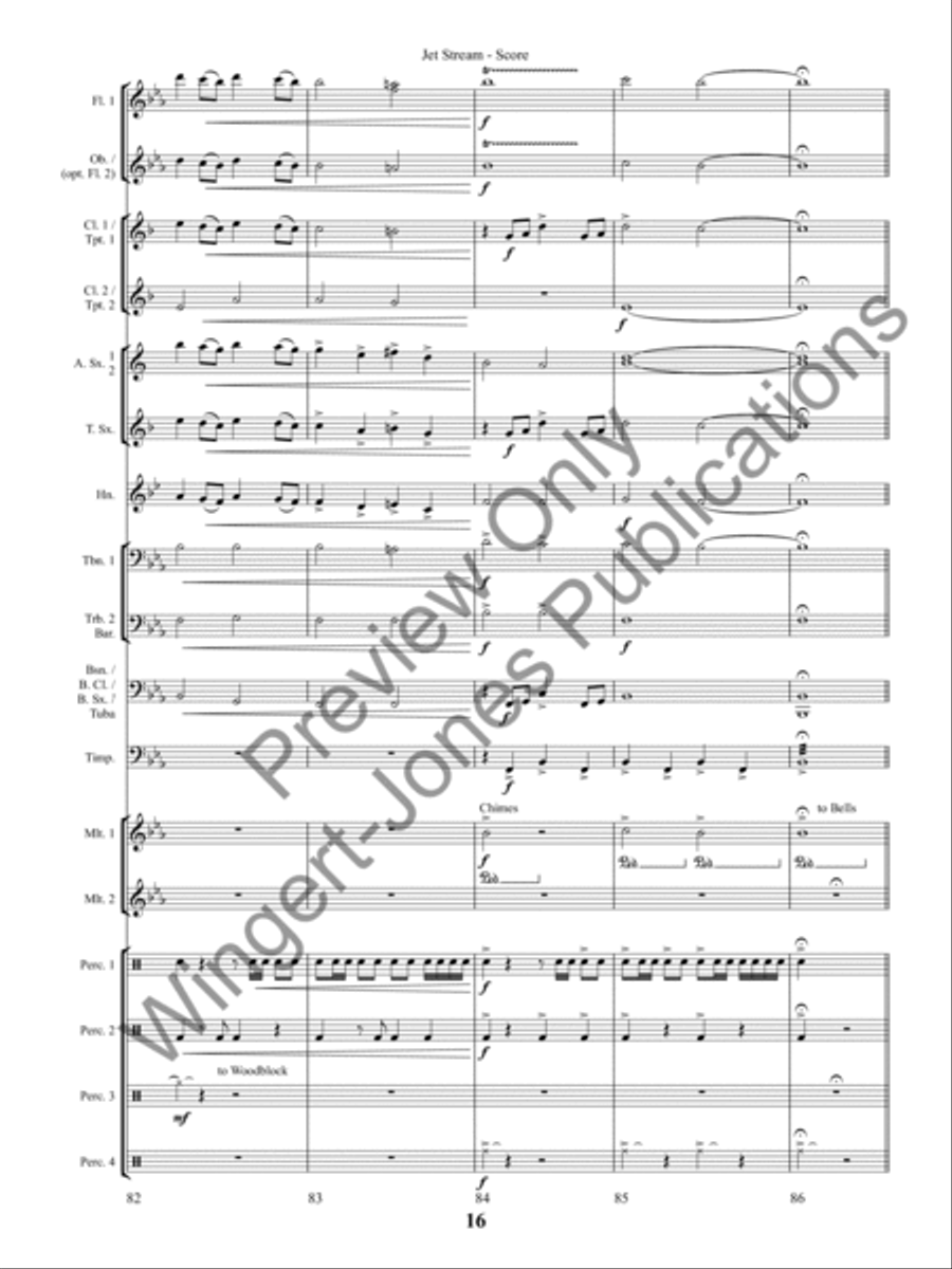 Jet Stream (Score) Concert Band scores gallery preview page 19