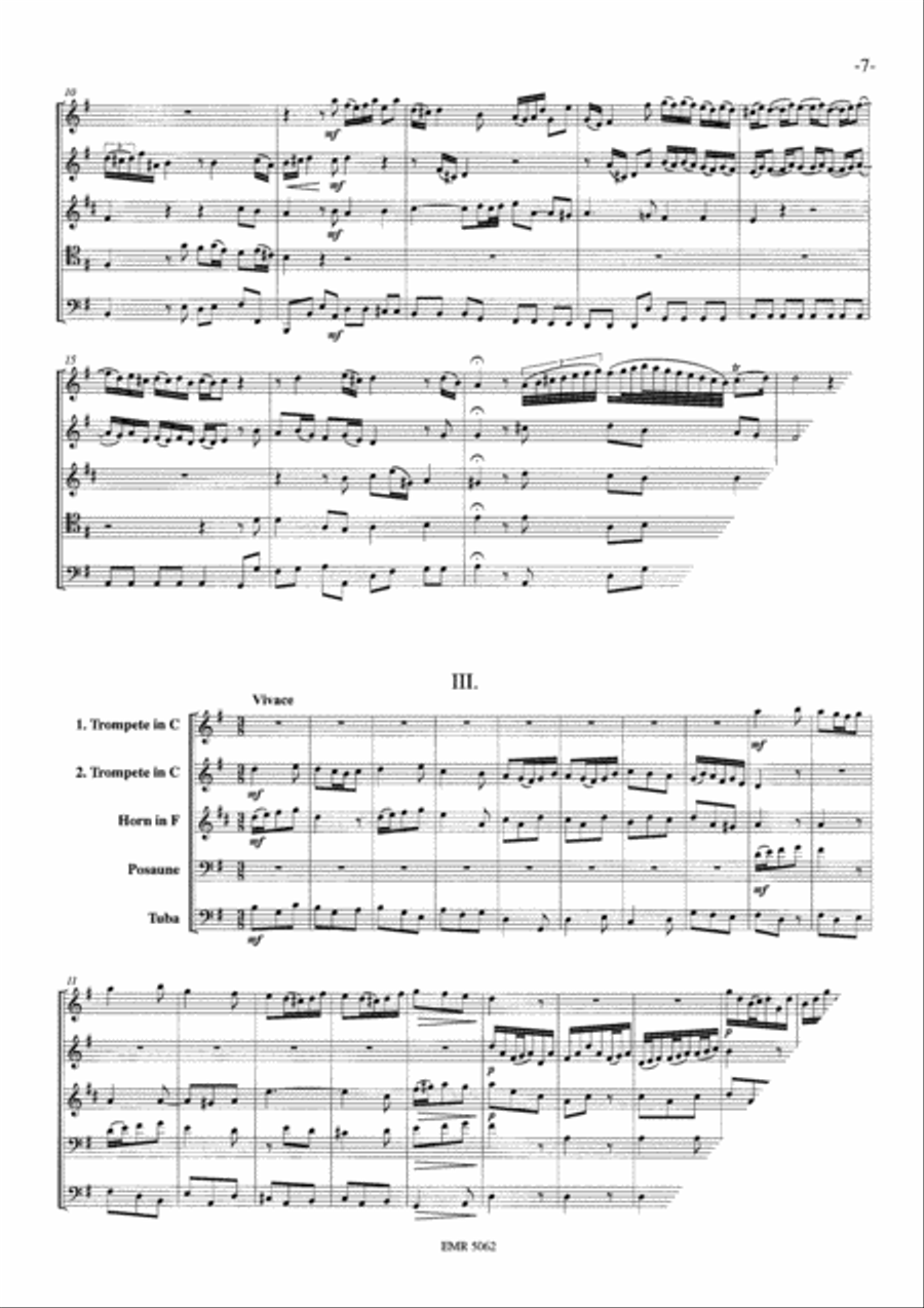 Sonata G-Dur Sonata G-Dur Brass Quintet scores gallery preview page 6