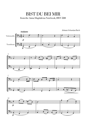 Johann Sebastian Bach - Bist du bei Mir (BWV 508) (F major) (for Cello and Trombone)