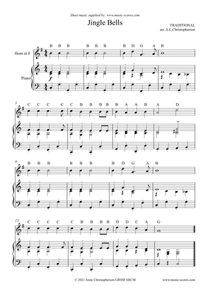 Jingle Bells - Very Easy French Horn