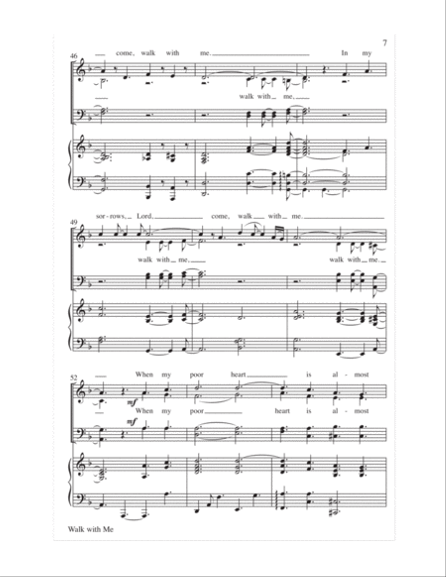 Walk with Me Walk with Me 4-Part scores gallery preview page 7
