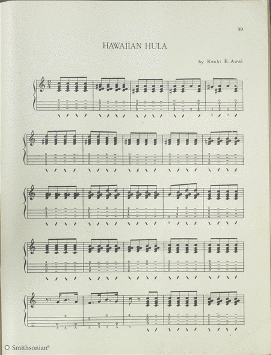 From The Ukulele as a solo Instrument: Hawaiian Hula Ukulele scores gallery preview page 2