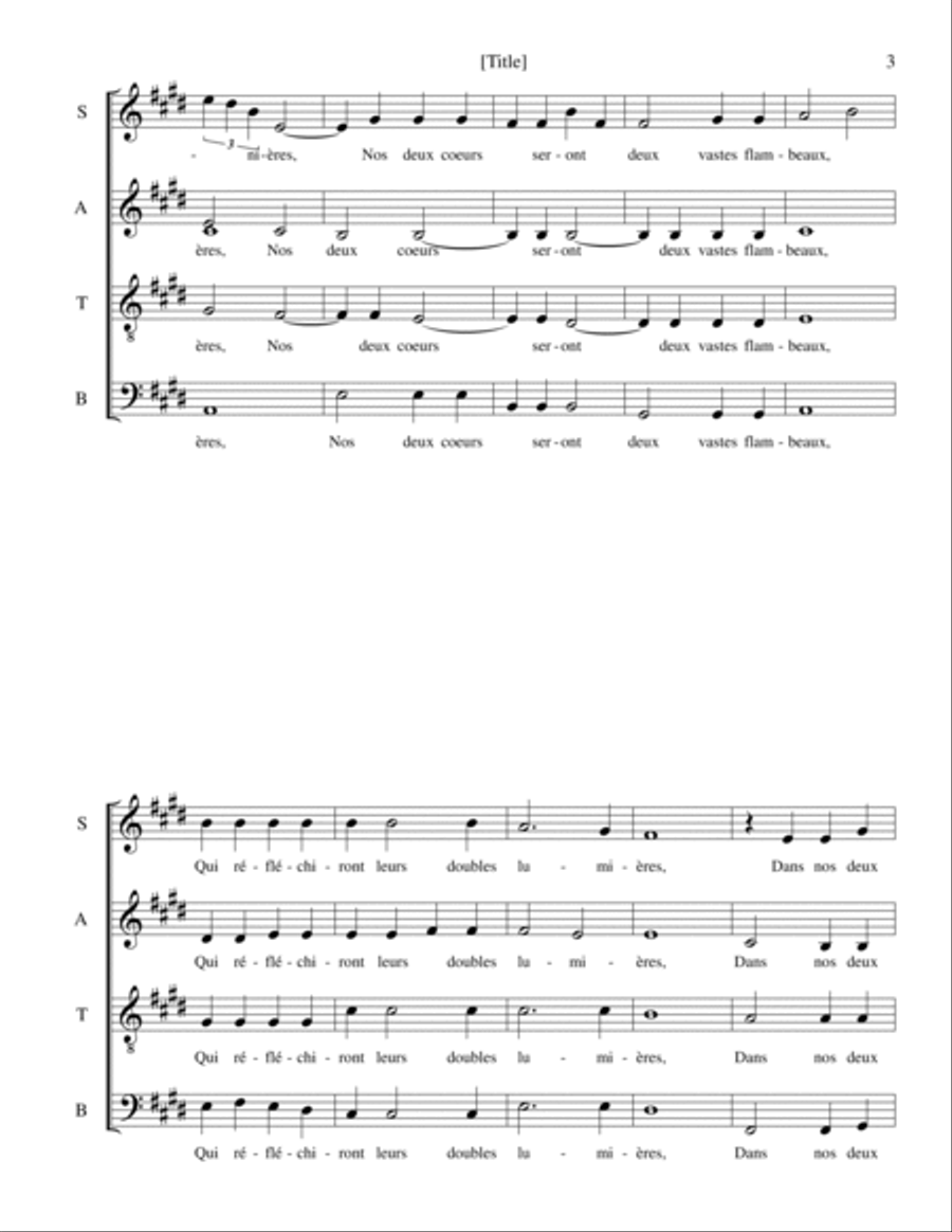 La Mort des Amants Choir scores gallery preview page 3