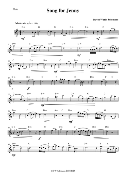 Song for Jenny for flute and guitar image number null