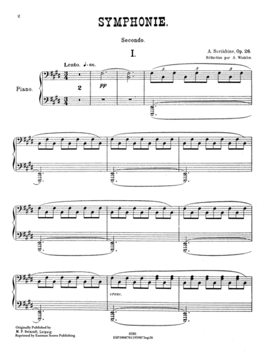 Symphonie en mi pour grand orchestre et choeur, op. 26