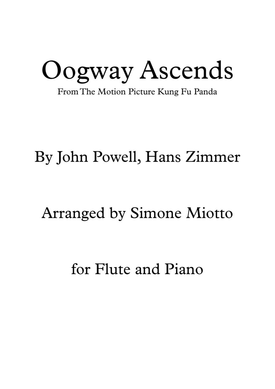 Oogway Ascends Flute Duet scores gallery preview page 1