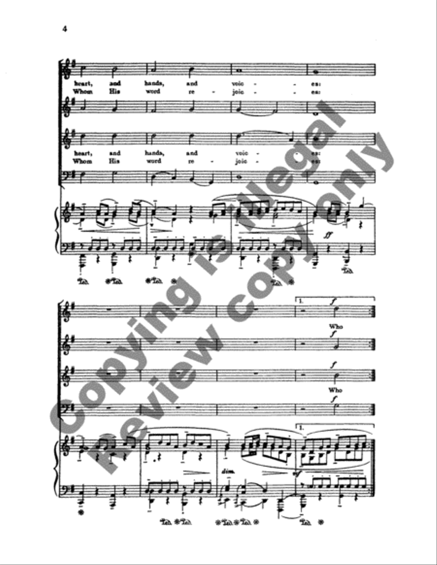 Now Thank We All Our God Now Thank We All Our God 4-Part scores gallery preview page 3