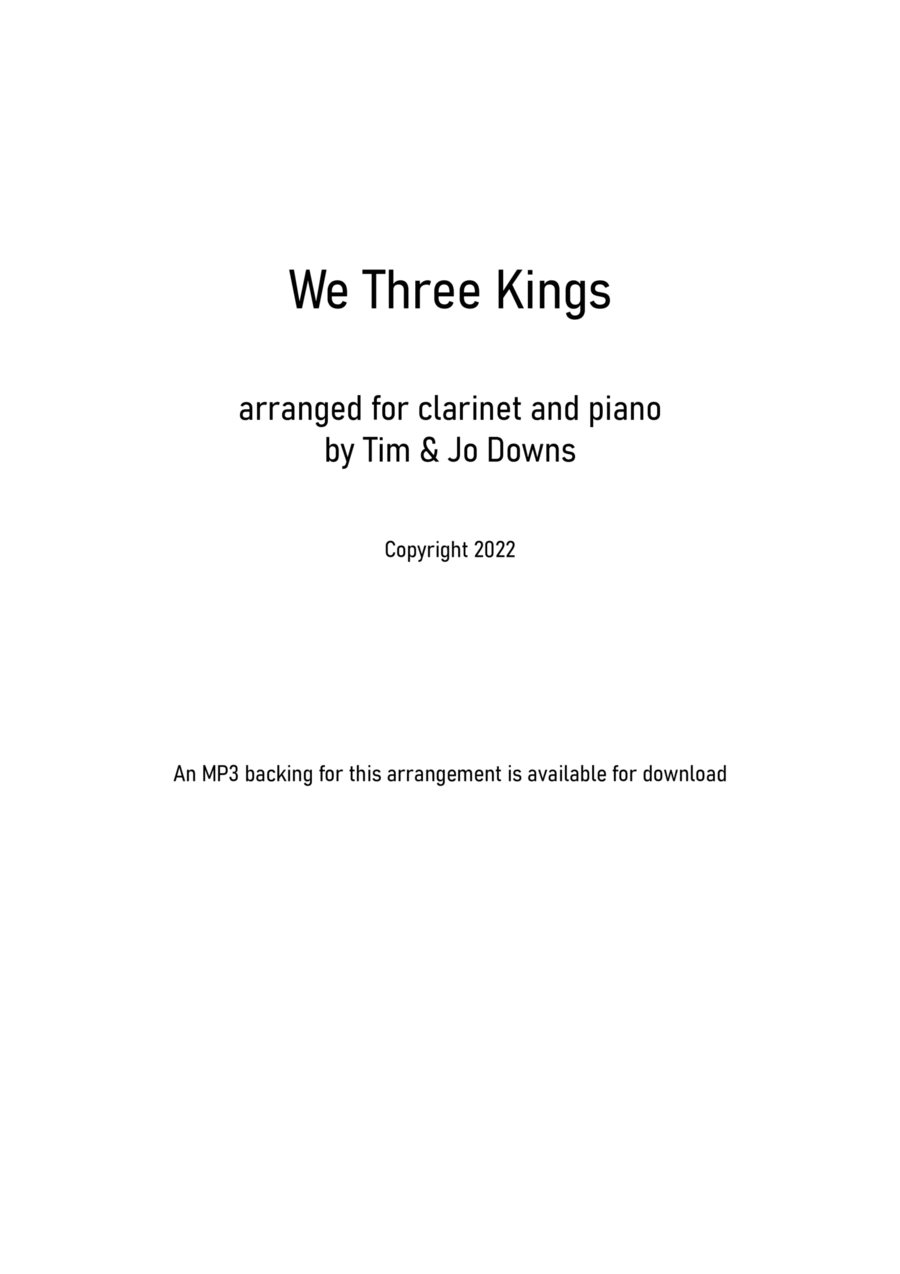 We Three Kings B-Flat Clarinet scores gallery preview page 1