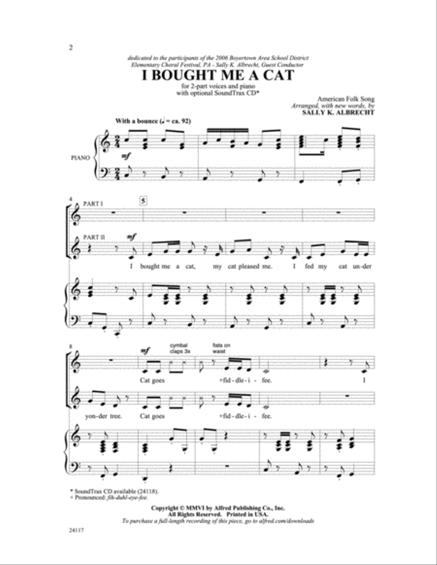 I Bought Me a Cat 2-Part scores gallery preview page 17