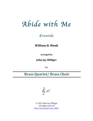 Book cover for Abide with Me for Brass Quartet/Brass Choir