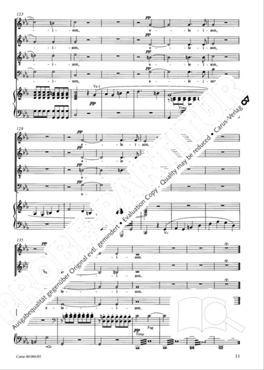 Requiem in C minor 4-Part scores gallery preview page 12