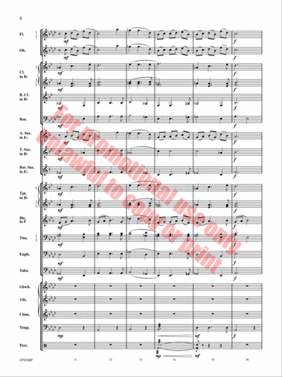 The Last to Fall Concert Band scores gallery preview page 9