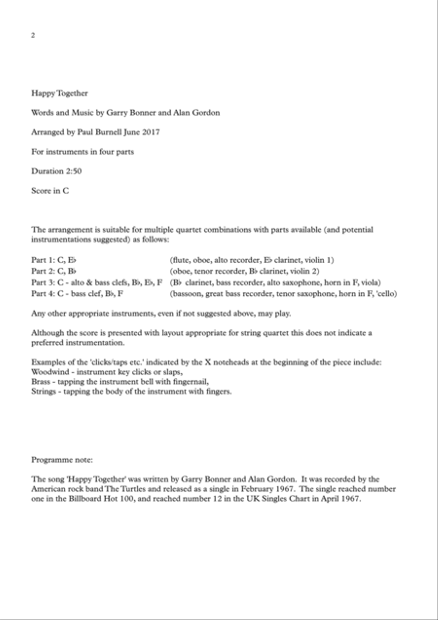 Happy Together Small Ensemble scores gallery preview page 2