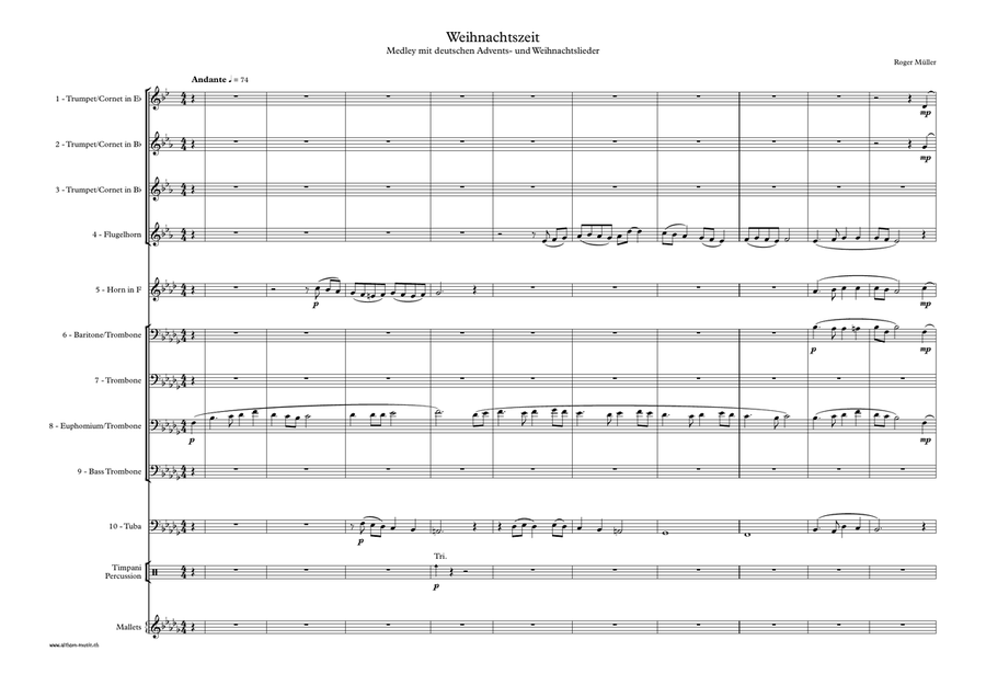 Christmas Time (Weihnachtszeit) - for Brass Choir Chamber Music scores gallery preview page 3