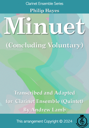 Philip Hayes | Minuet (Concluding Voluntary) | for Clarinet Quintet