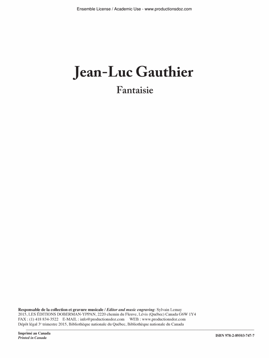 Fantaisie Fantaisie Flute Solo scores gallery preview page 1