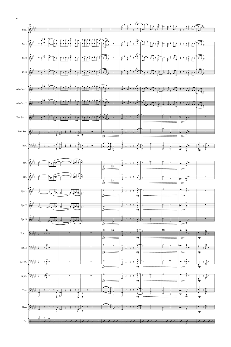 Wonderwall Concert Band scores gallery preview page 6